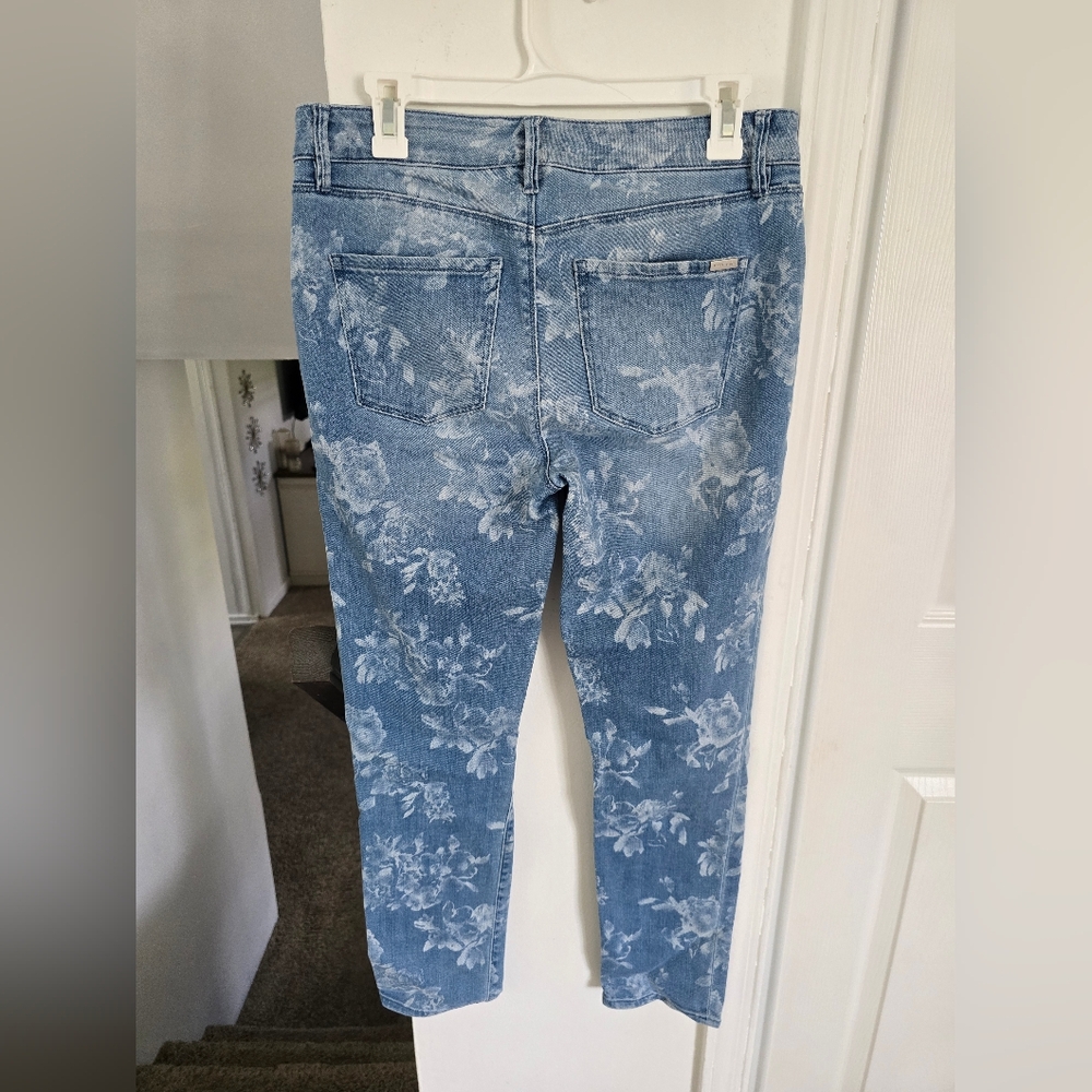 Blue Floral Women Jeans - Picture 3 of 3
